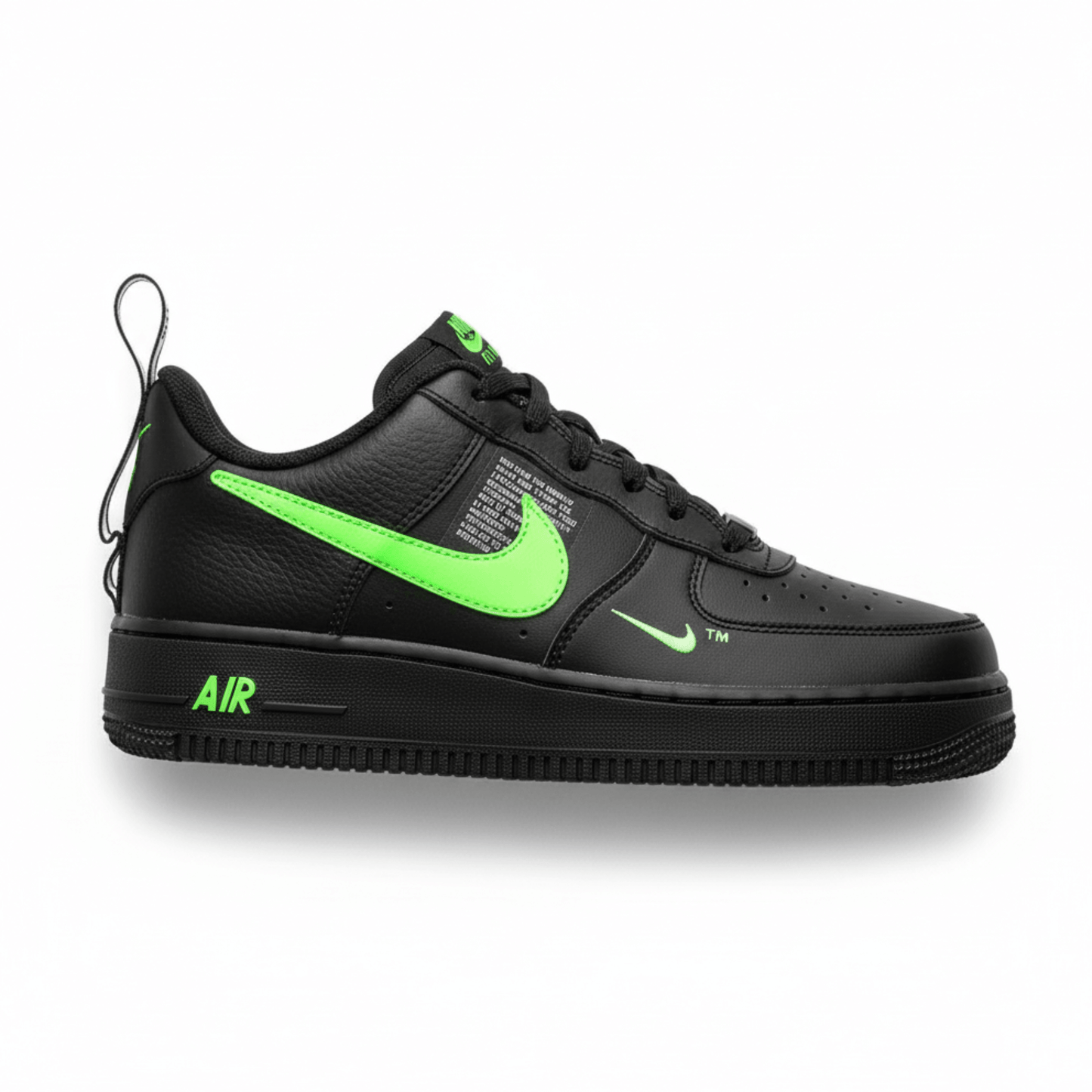 Air Force 1 Low negro y verde TM
