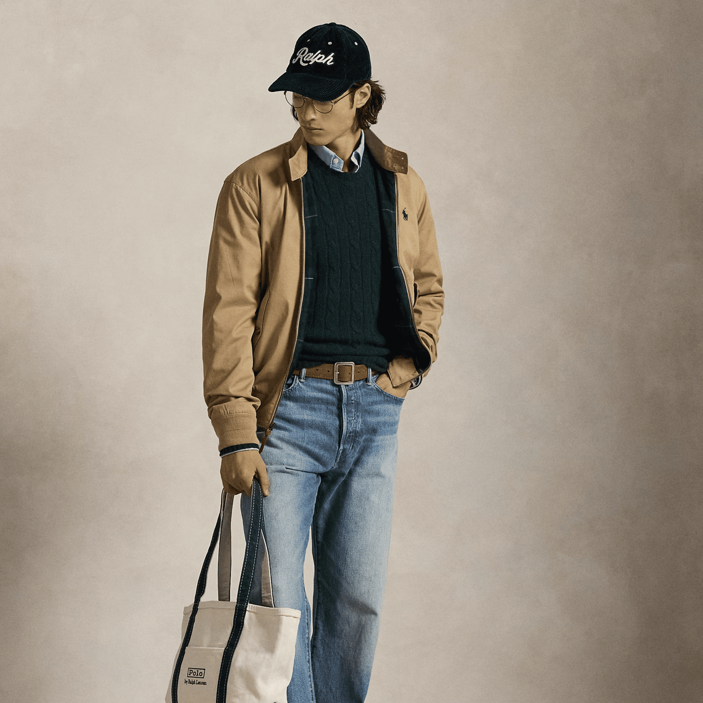 Chaqueta Bedford Twill beige hombre