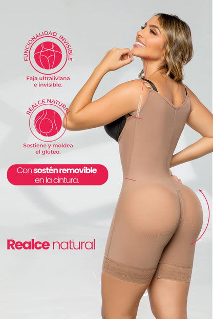 Faja Ultrainvisible SMI7089 – Media pierna con soporte removible y lifting natural
