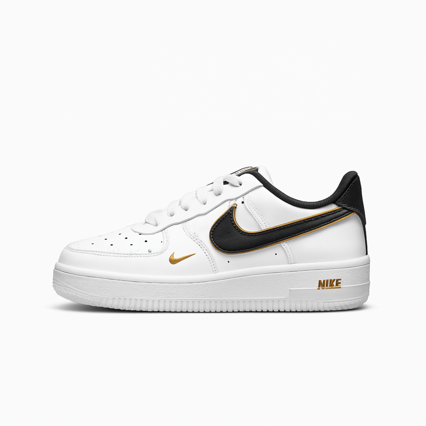 Air Force 1 Low blanco y dorado