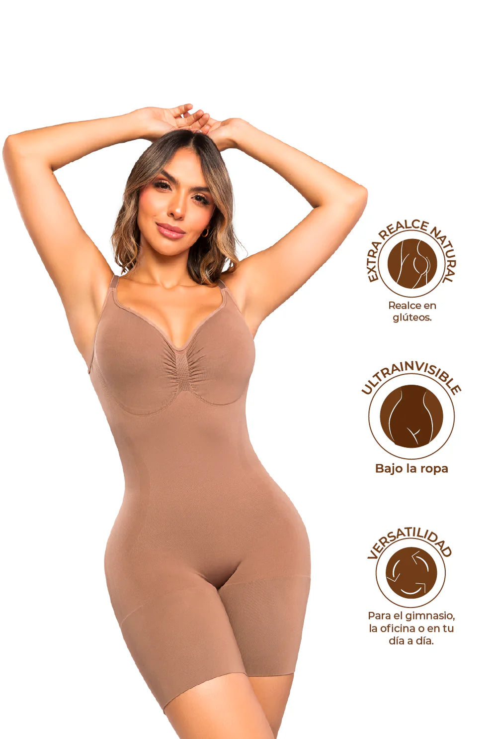 Body Faja Seamfree SMI7148 Cocoa – Moldeo integral, efecto lifting invisible