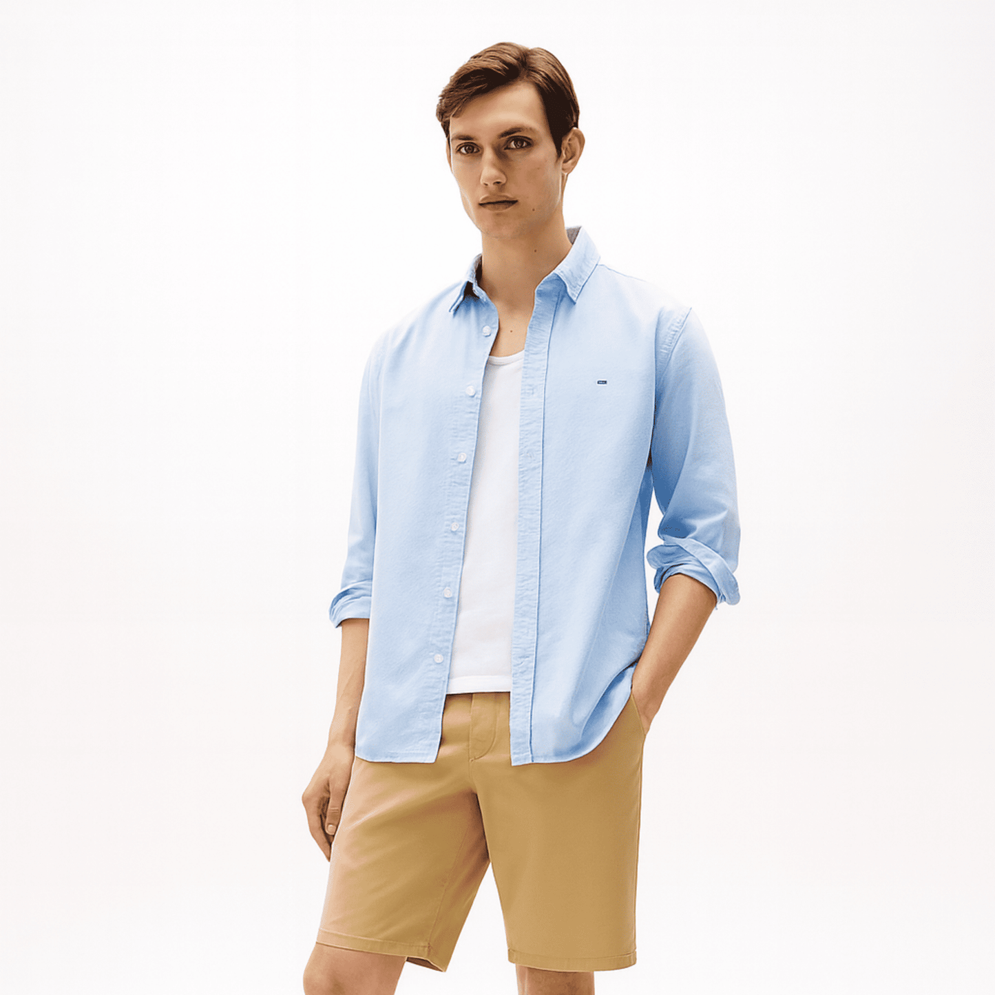 Camisa Oxford azul celeste Regular Fit