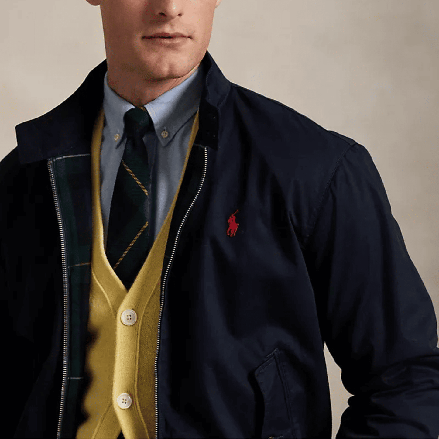 Chaqueta Bedford Twill azul marino hombre