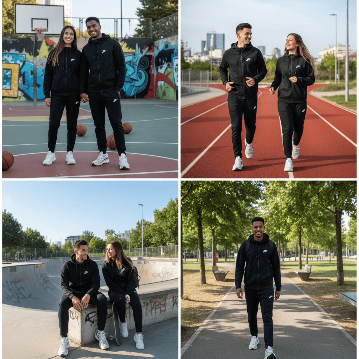Chándal unisex negro