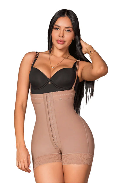 Faja Strapless Supercorta SMI7137 – 3 Niveles, Tirantes Delgados y Lifting Natural