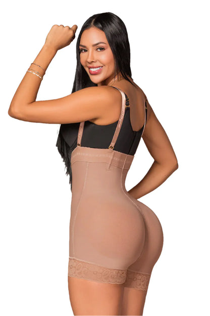 Faja Strapless Supercorta SMI7137 – 3 Niveles, Tirantes Delgados y Lifting Natural