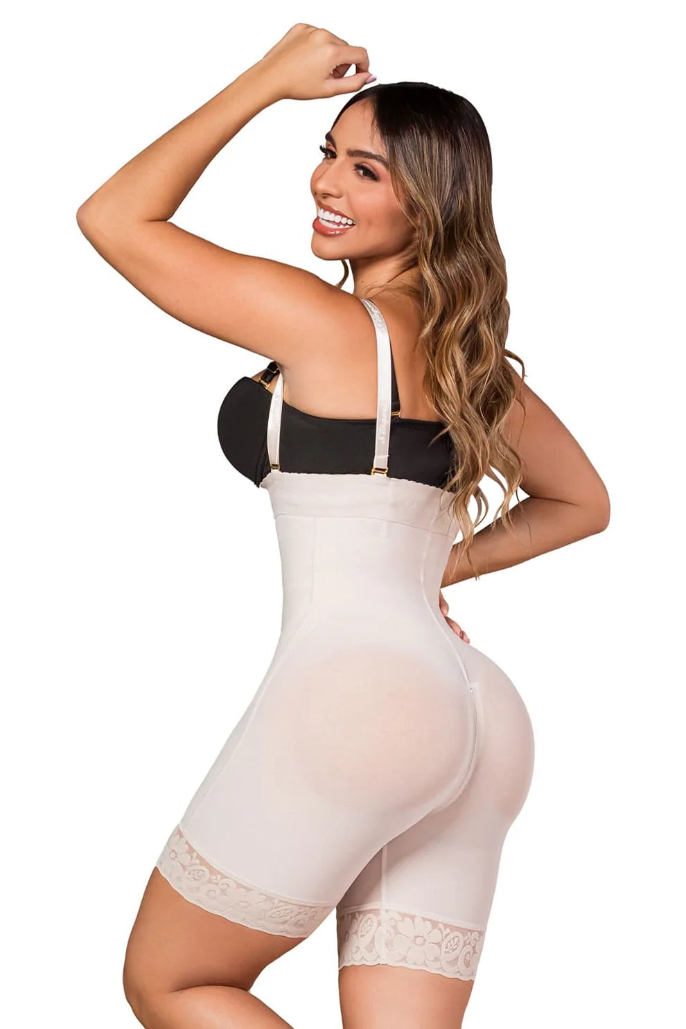 Faja SMI7097 La Coqueta – Media Pierna Strapless con Tirantes y Moldeo Natural